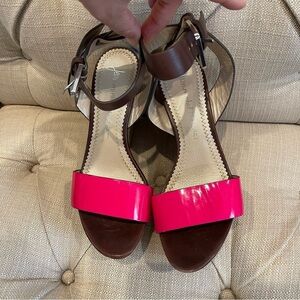 JEAN-MICHEL CAZABAT Women's • Bess •. Wood Wedge Platform Sz 6.5